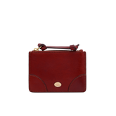 Women's Leather Card Holder Story - Barolo/gold | The Bridge