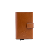 Leather snap card holder with RFID protection | The Bridge