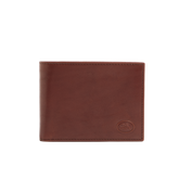 Men’s leather wallet with zipped coin pocket Story - Brown/gold - Men's small leather goods | The Bridge