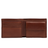 Portefeuille en cuir pour homme avec porte-monnaie - Marron | The Bridge