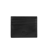 Compact leather card holder - Black | The Bridge
