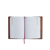 Leather agenda with refillable pages - Brown | The Bridge