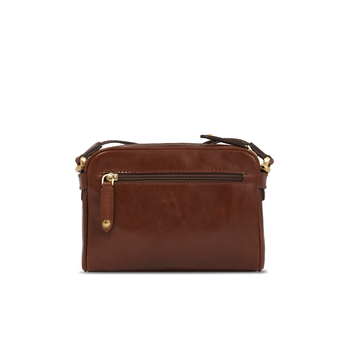 Leather crossbody bag BROWN/GOLD | The Bridge Leather crossbody bag BROWN/GOLD | The Bridge