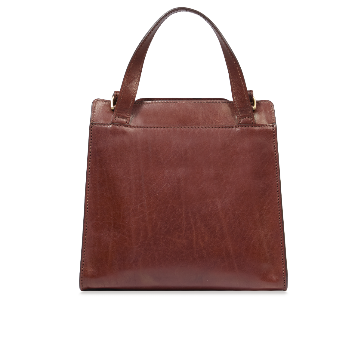 Leather crossbody bag BROWN/GOLD | The Bridge