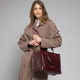 Leather handbag with removable shoulder strap | The Bridge