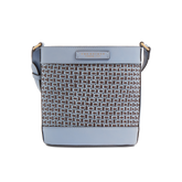 Beuteltasche aus Leder und Wiener Geflecht | The Bridge