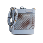 Beuteltasche aus Leder und Wiener Geflecht | The Bridge