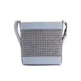 Beuteltasche aus Leder und Wiener Geflecht | The Bridge