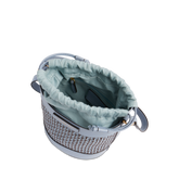 Beuteltasche aus Leder und Wiener Geflecht | The Bridge