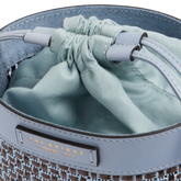 Beuteltasche aus Leder und Wiener Geflecht | The Bridge