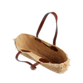 Borsa shopper in pelle e paglia di Vienna | The Bridge