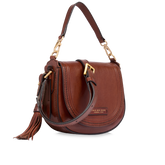 Leather crossbody bag with chain strap | The Bridge