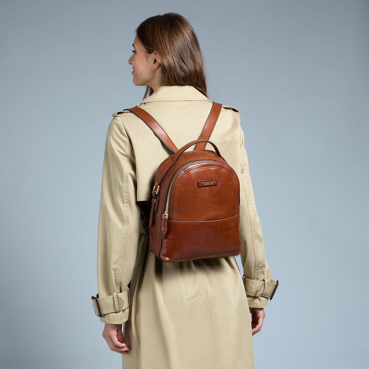 Women’s small leather backpack