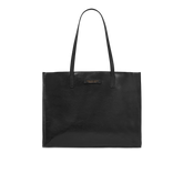 Leather tote bag Mirra - Black/gold | The Bridge
