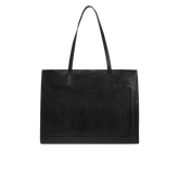 Leather tote bag Mirra - Black/gold | The Bridge
