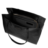 Leather tote bag Mirra - Black/gold | The Bridge