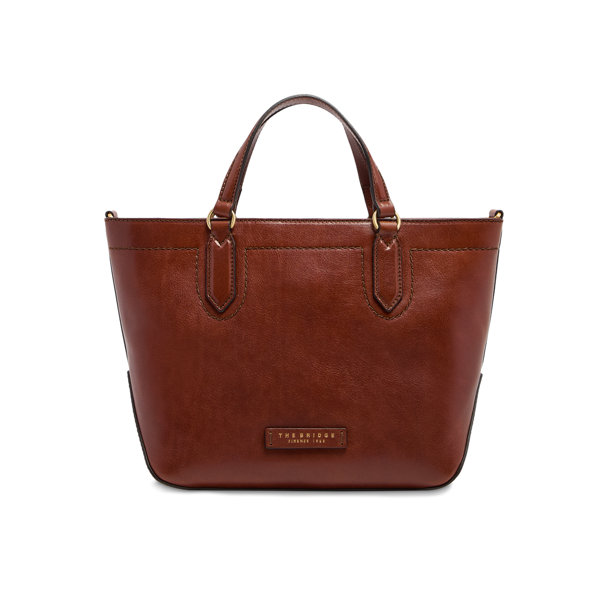 THE BRIDGE ザブリッジ 2way レザー ビジネスバッグ スト付 Leather handbag with removable shoulder strap BROWN/GOLD | The Bridge