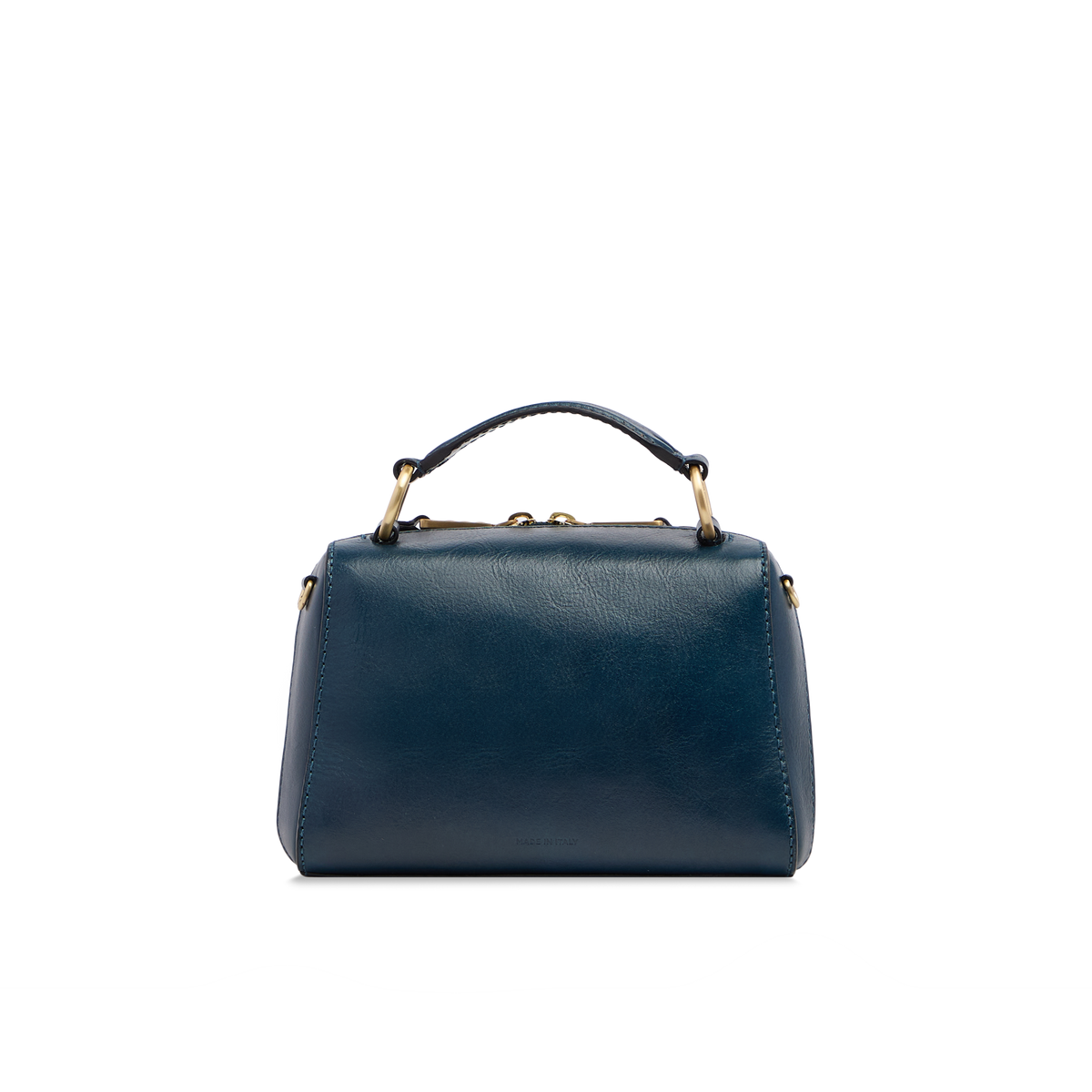 Women's Leather Handbag with Strap NIGHT/GOLD | The Bridge