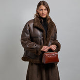 Leather handbag with removable shoulder strap | The Bridge