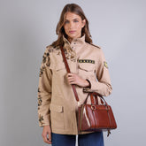 Leather handbag with removable shoulder strap | The Bridge