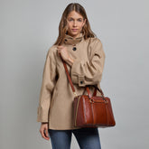 Grand sac à main en cuir avec bandoulière | The Bridge