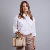 Leather handbag with removable shoulder strap | The Bridge