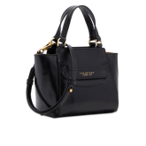 Leather crossbody bag Lucrezia - Black/gold | The Bridge