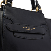 Leather crossbody bag Lucrezia - Black/gold | The Bridge