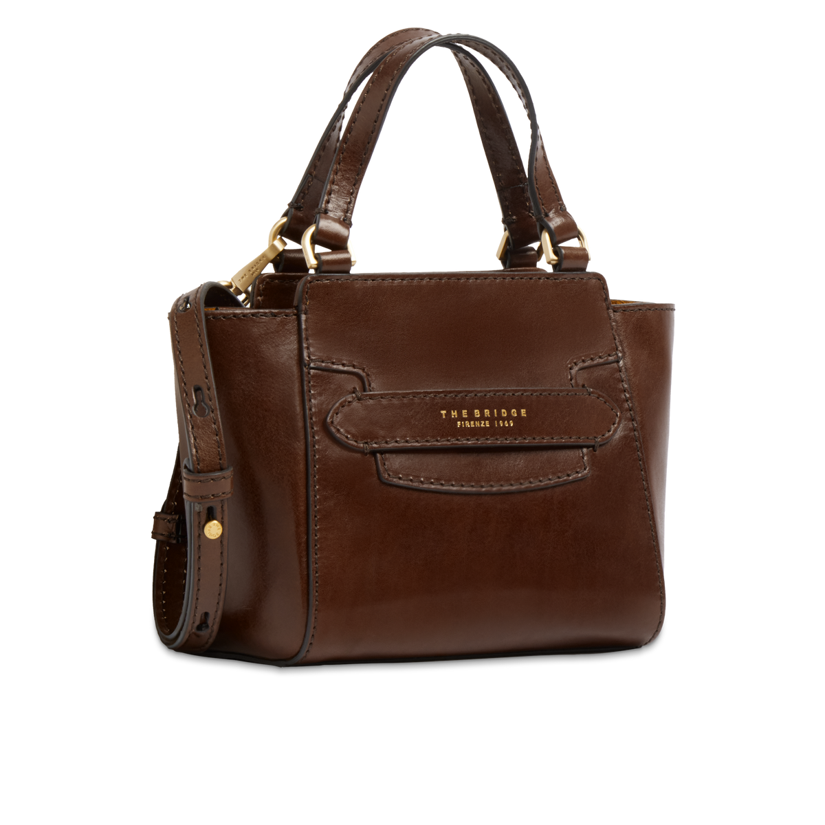 hohoho　TPM ブラウン ハンドバッグ Women's Leather Handbag with Strap MOCHA/GOLD | The Bridge