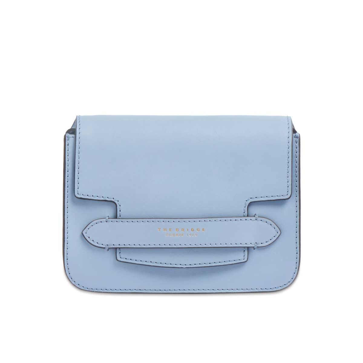 Leather crossbody bag WATER WITH GOLD | The Bridge Leather crossbody bag WATER WITH GOLD | The Bridge