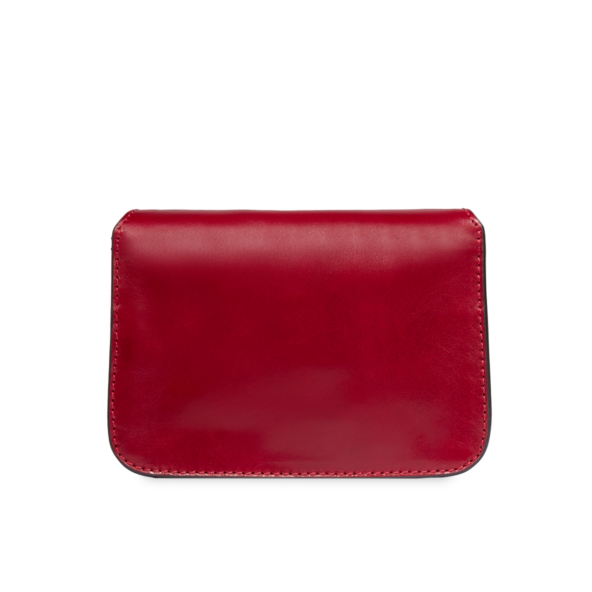 Leather crossbody bag RED CURRANT/GOLD | The Bridge