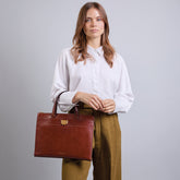 Women’s leather laptop briefcase | The Bridge