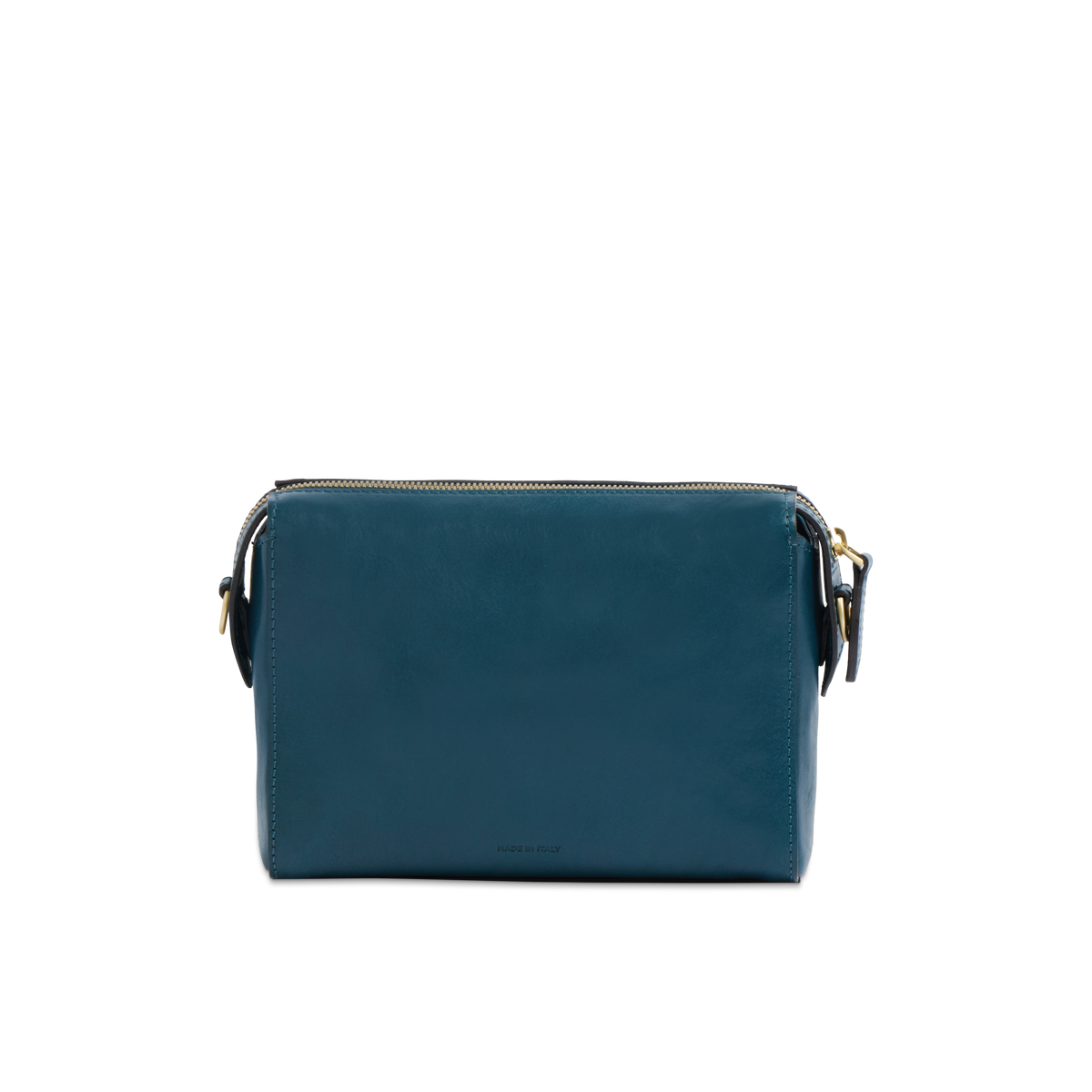 Leather crossbody bag with zip closure PEACOCK WITH GOLD | The Bridge