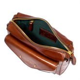 Leather crossbody bag with zip closure | The Bridge