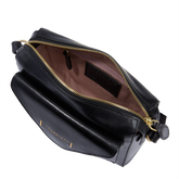 Crossbody bag in leather with zip closure - Black | The Bridge
