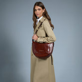 Leather crossbody bag big size | The Bridge