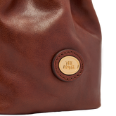 Mini leather bucket bag with shoulder strap | The Bridge