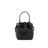 Borsa secchiello pelle con tracolla mini size Story - Nero/oro - Borse mini donna | The Bridge