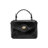 Women's Mini Leather Handbag with Strap Story - Black/gold | The Bridge