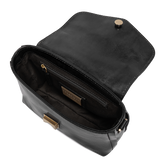 Women's Mini Leather Handbag with Strap Story - Black/gold | The Bridge