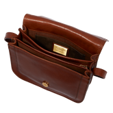 Bolso bandolera de piel con compartimentos | The Bridge