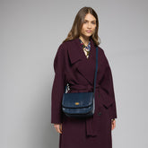 Leather crossbody bag with compartments | The Bridge