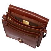 Bolso bandolera de piel con compartimentos | The Bridge