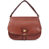 Large leather shoulder bag with front flap - Gift ideas for women | The Bridge