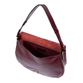 Large leather shoulder bag with front flap | The Bridge