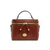 Leather bowling bag with removable shoulder strap - Women's bags | The Bridge