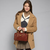 Leather satchel with removable strap | The Bridge