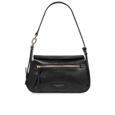 Bolso bandolera en piel con cierre y cremallera frontal | The Bridge