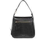 Leather shoulder bag with front zip | The Bridge