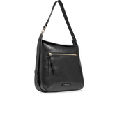 Leather shoulder bag with front zip | The Bridge